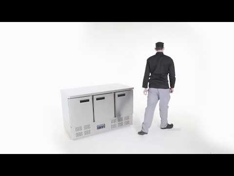 Image of Polar U636-A G-Series Double Door Counter Fridge 240Ltr