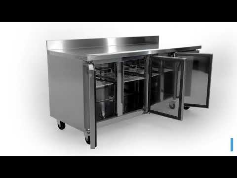 Image of Polar DL916-A U-Series Double Door Counter Freezer with Upstand 282Ltr