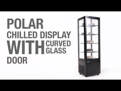 Image of Polar DP289-A C-Series Curved Door Display Fridge 235Ltr Black
