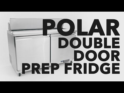 Image of Polar GD883-A U-Series Double Door Prep Counter Fridge - 527Ltr