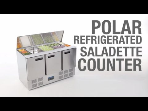 Image of Polar G607-A G-Series Saladette Counter Fridge 368Ltr