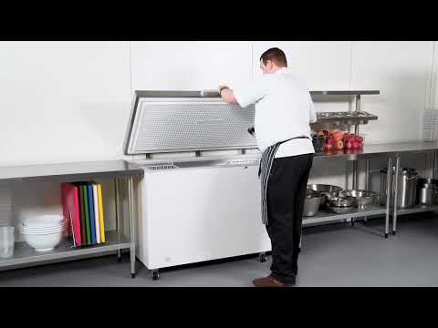 Image of Polar GH337-A G-Series Chest Freezer with Stainless Steel Lid - 385Ltr