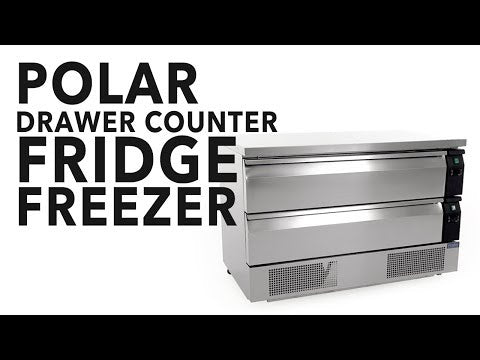 Image of Polar DA997-A U-Series Double Drawer Counter Fridge Freezer 6xGN