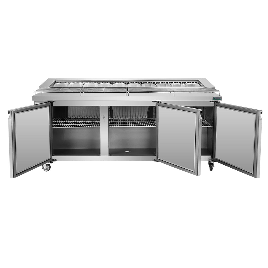 Image of Thermaster PWB200 Three door DELUXE Pizza Prep Bench