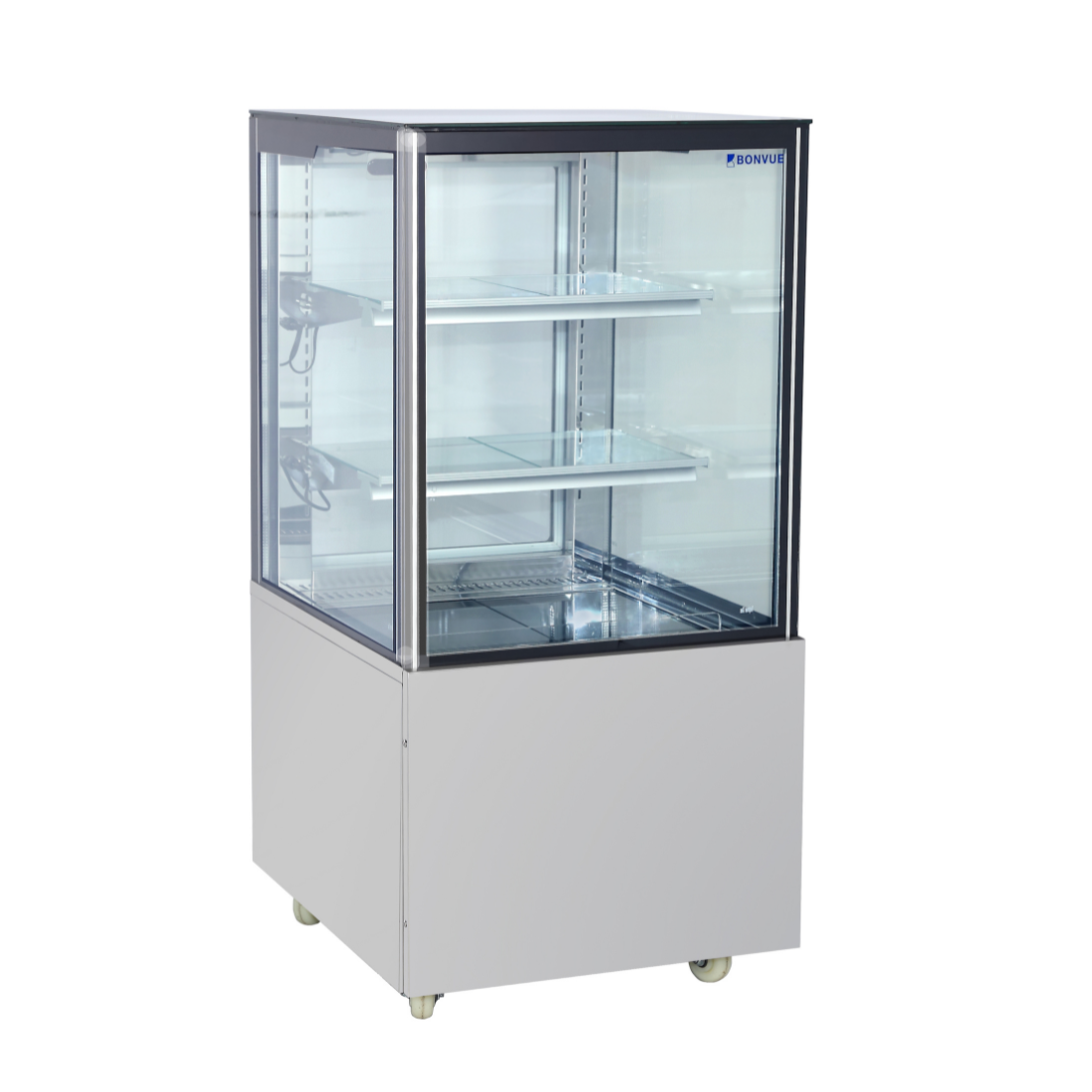 Image of Bonvue SC060FA-2XB Deluxe 600mm Square Glass Cake Display Cabinet
