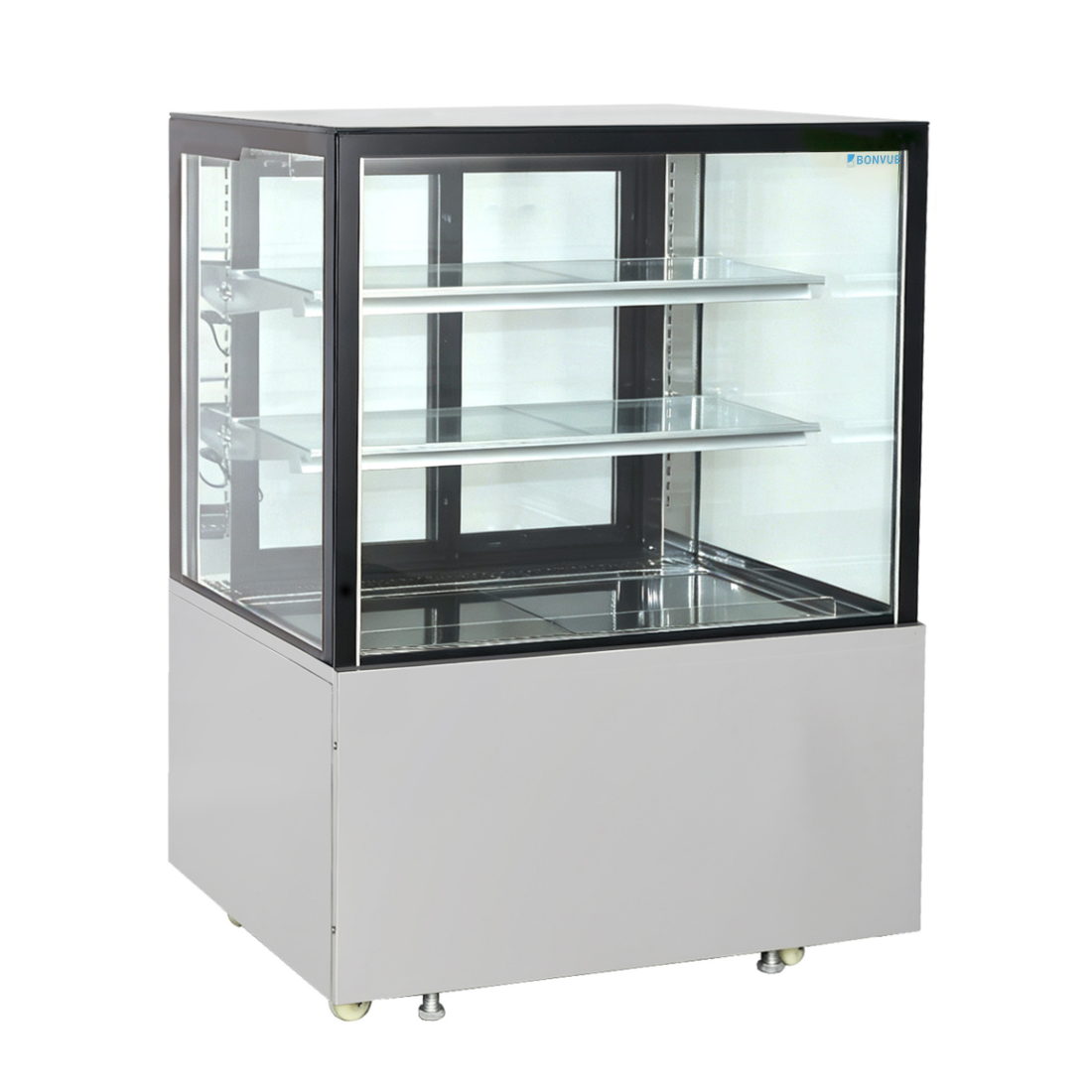 Image of Bonvue SC090FA-2XB Deluxe 900mm Square Glass Cake Display Cabinet