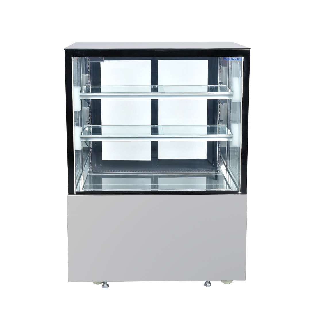 Image of Bonvue SC090FA-2XB Deluxe 900mm Square Glass Cake Display Cabinet