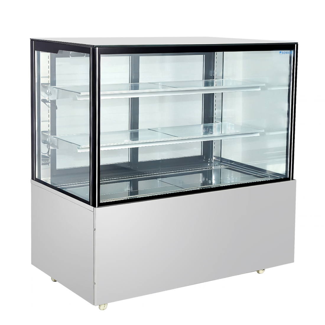 Image of Bonvue SC120FA-2XB Deluxe 1200mm Square Glass Cake Display Cabinet
