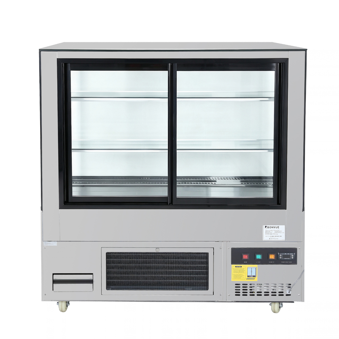 Image of Bonvue SC120FA-2XB Deluxe 1200mm Square Glass Cake Display Cabinet