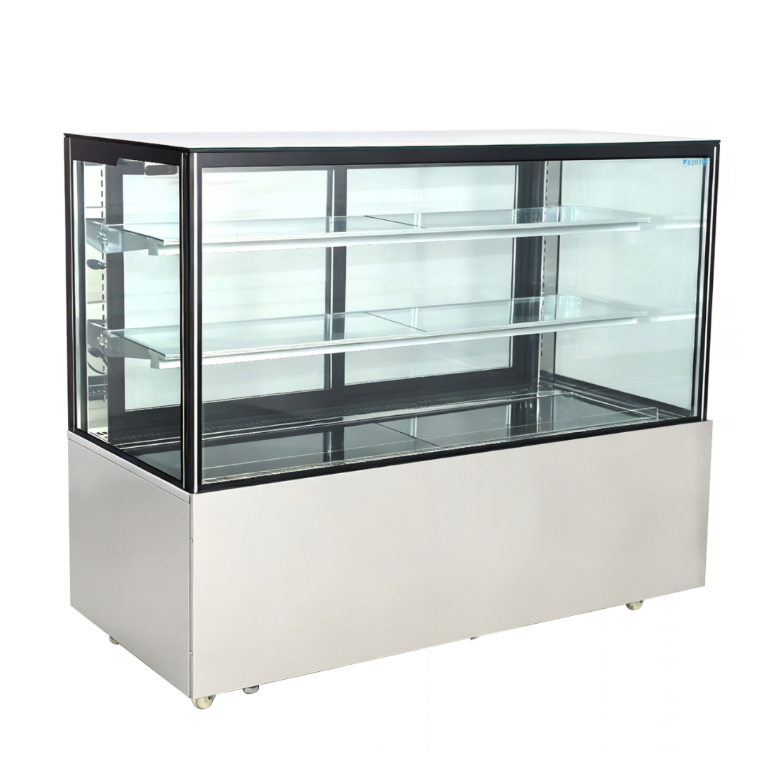 Image of Bonvue SC150FA-2XB Deluxe 1500mm Square Glass Cake Display Cabinet
