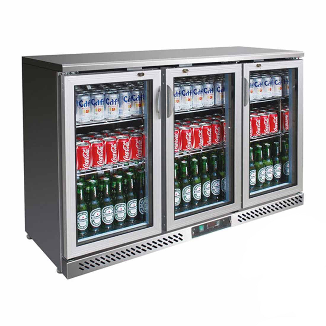 Image of Thermaster SC316SG Three Door Stainless Steel Bar Fridge/Cooler