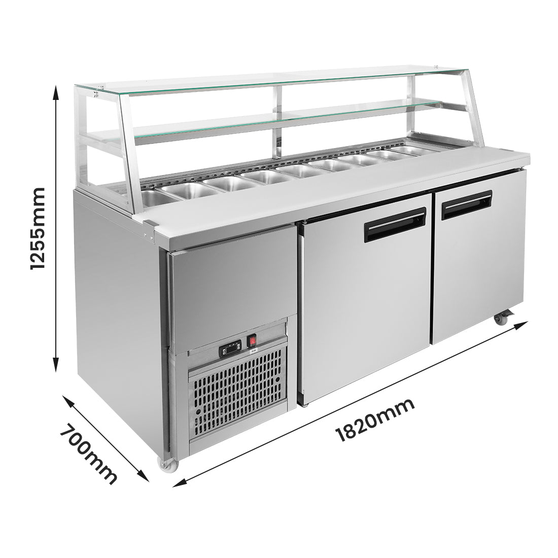 Image of Thermaster SCB/18 two large door DELUXE Sandwich Bar