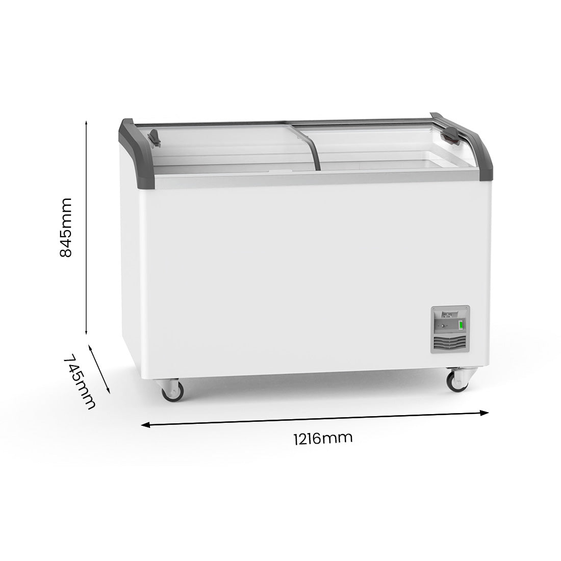 Image of Thermaster SD-406K Heavy Duty Supermarket Glass Sliding Lid Freezers 406L