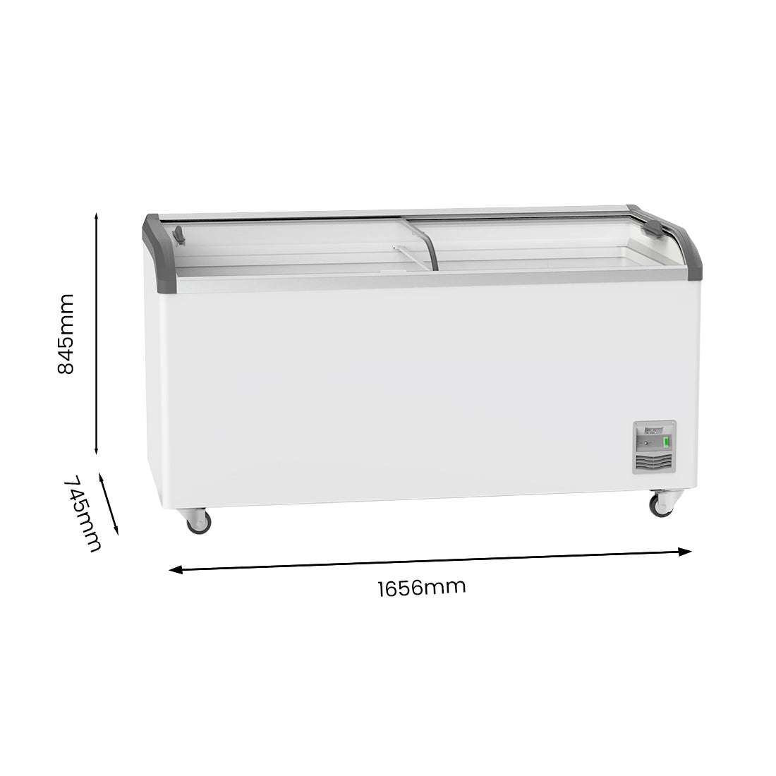 Image of Thermaster SD-576K Heavy Duty Supermarket Glass Sliding Lid Freezers 576L