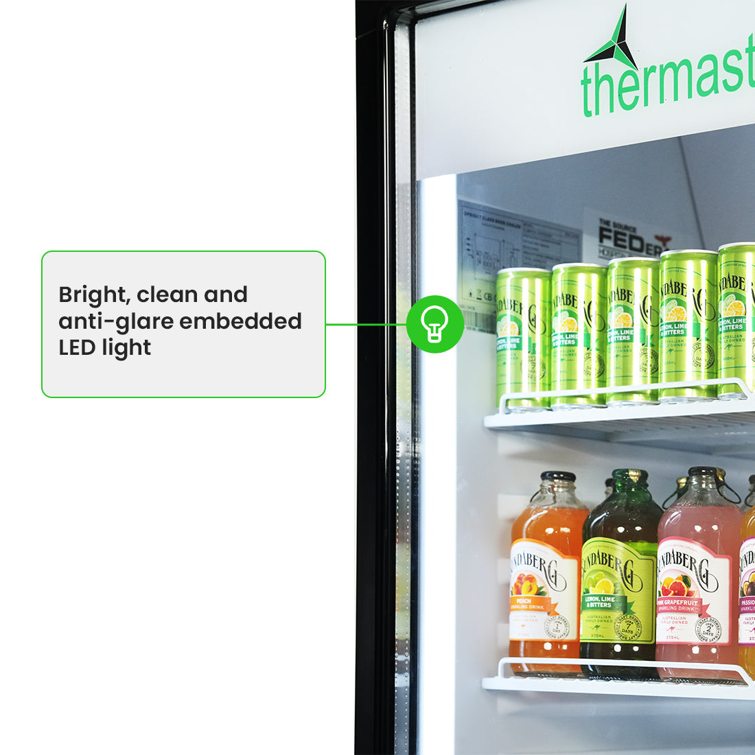 Image of Thermaster SDC-343B Upright Glass Door Beverage Fridge