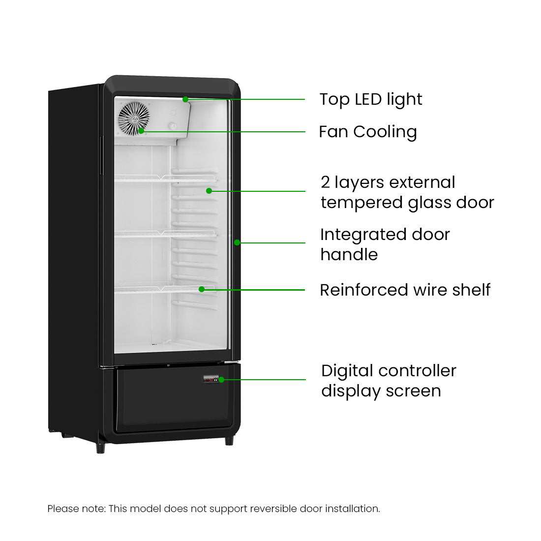 Image of Thermaster SDC-178B Upright Glass Door Beverage Fridge