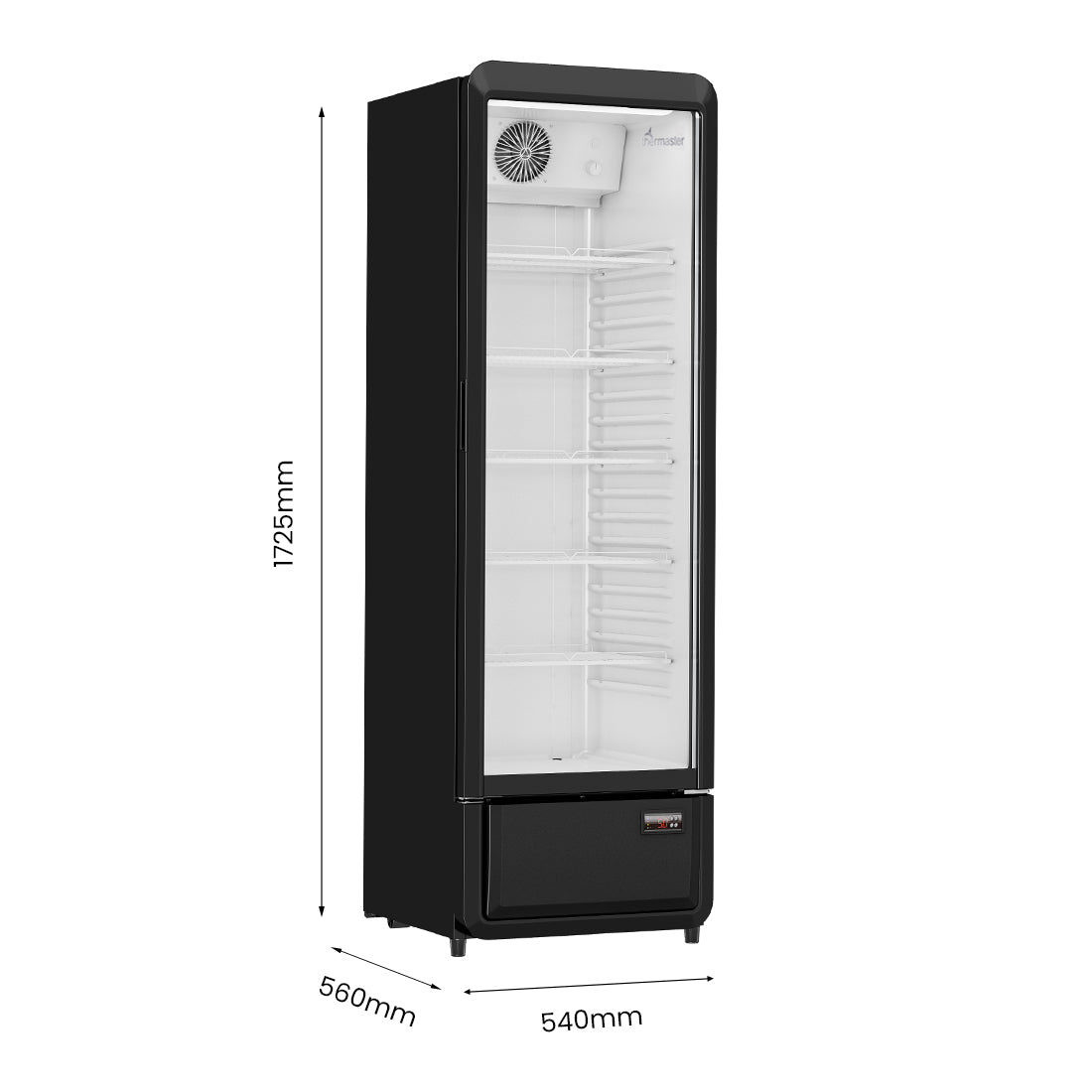 Image of Thermaster SDC-258B Upright Glass Door Beverage Fridge
