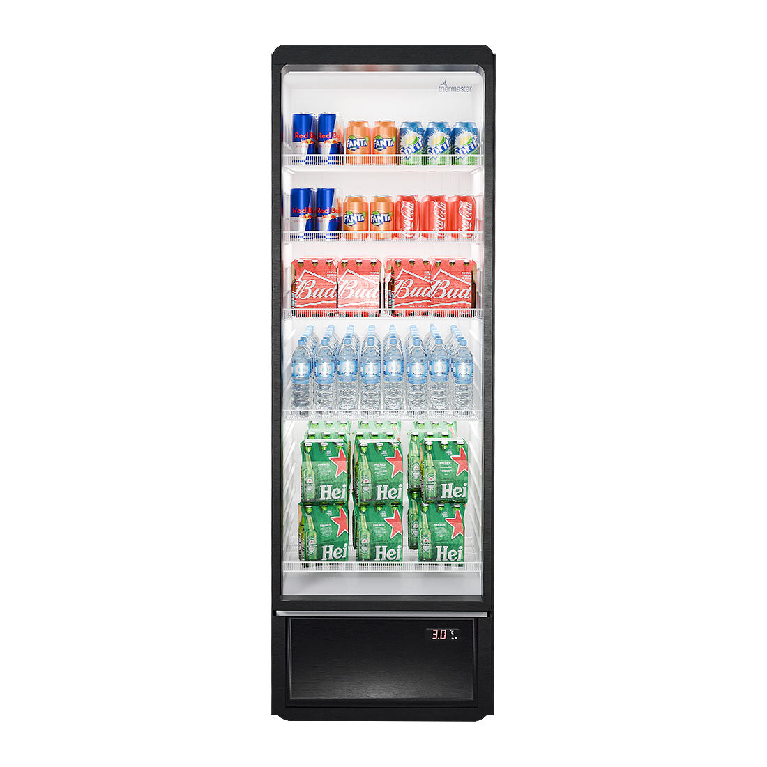 Image of Thermaster SDC-258B Upright Glass Door Beverage Fridge
