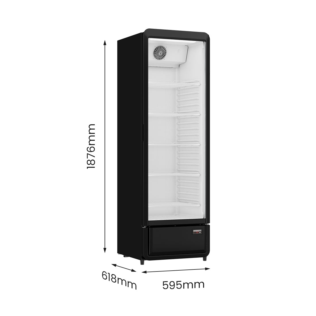 Image of Thermaster SDC-343B Upright Glass Door Beverage Fridge