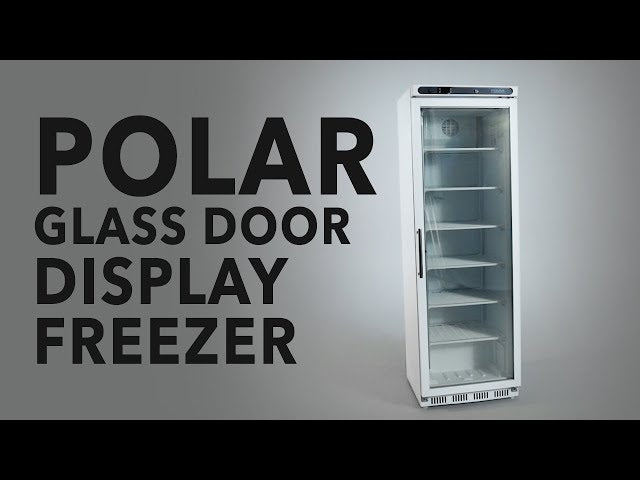 Image of Polar CB921-A C-Series Glass Door Display Freezer White 365Ltr