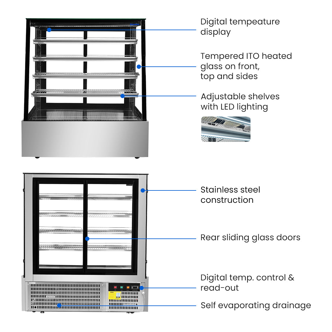 Image of Bonvue SLP840C Deluxe Chilled Display Cabinet