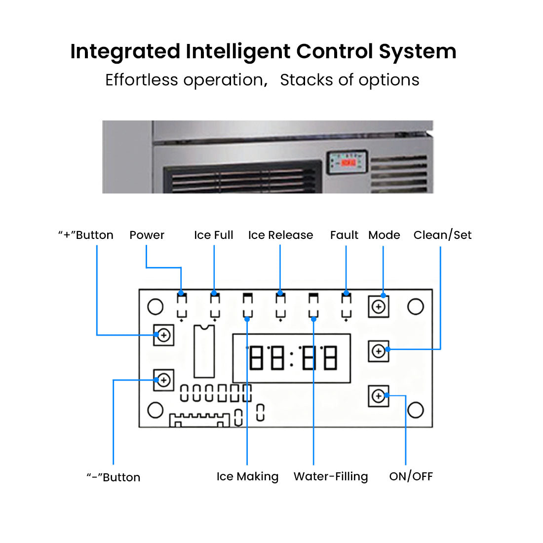 Image of Blizzard SN-200P Premium Under-Counter Ice Maker Large Cube Ice
