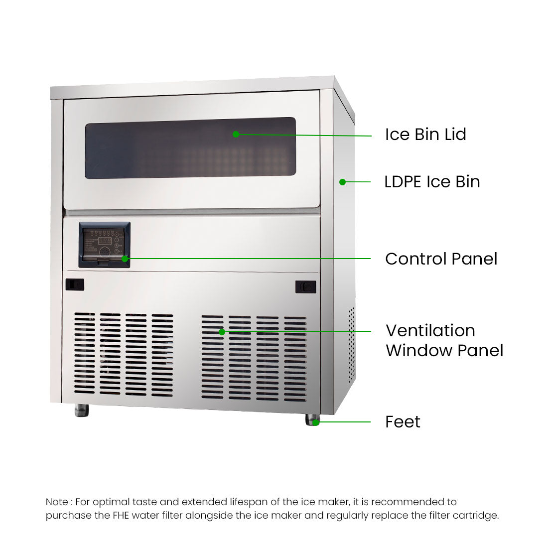 Image of Blizzard SN-81B Under Bench Ice Maker Air Cooled