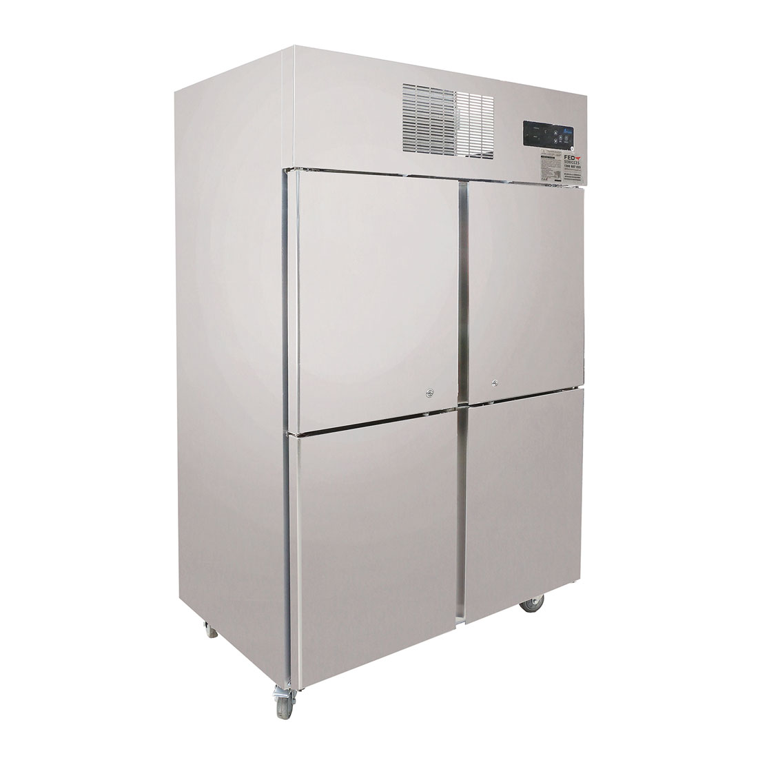 Image of Thermaster SUC1000 TROPICAL 4 x Half door SS Fridge