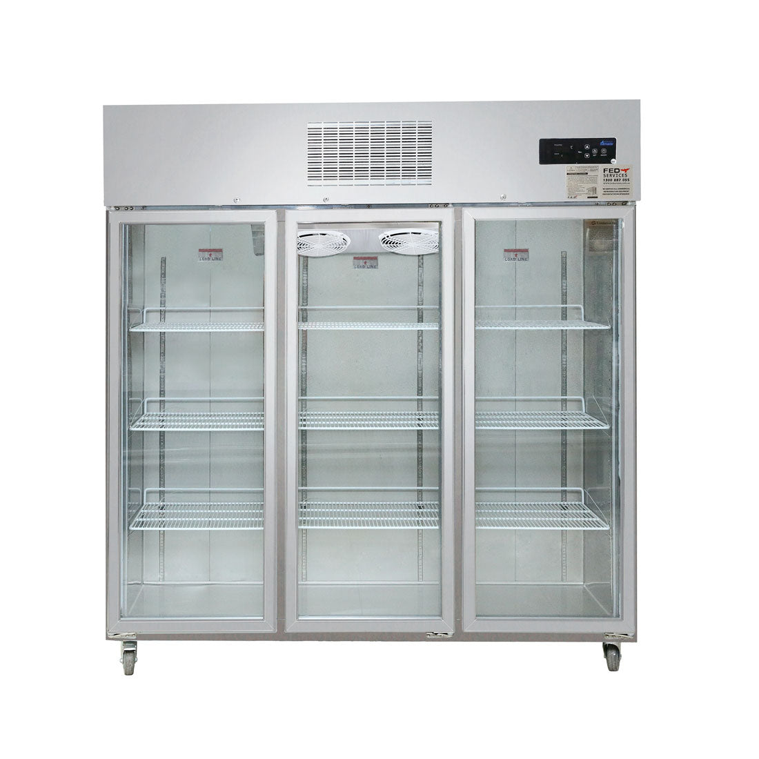 Image of Thermaster SUCG1500 Three Door Upright Display Fridge