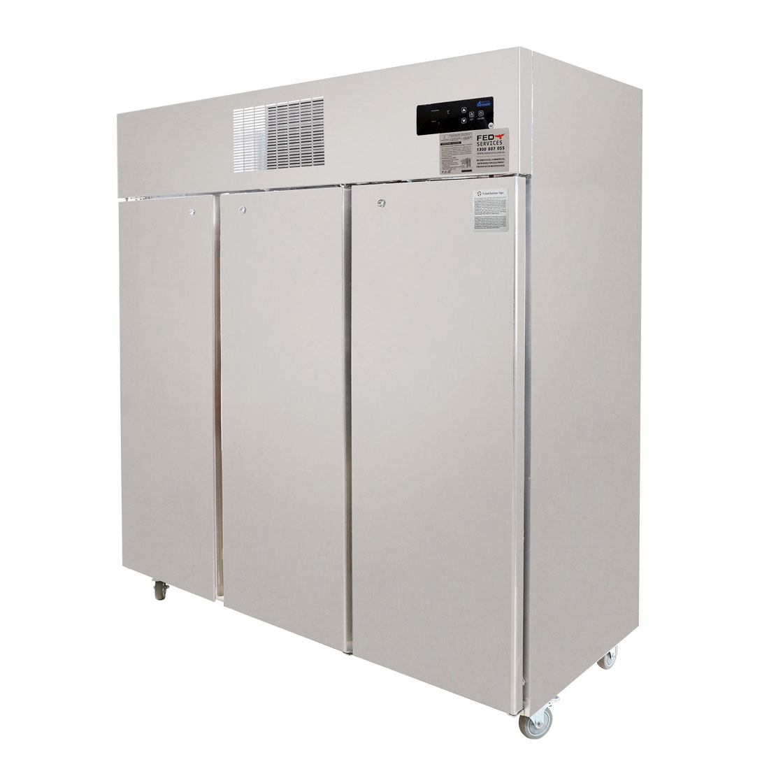 Image of Thermaster SUF1500 Three Door SS Upright Storage Freezer