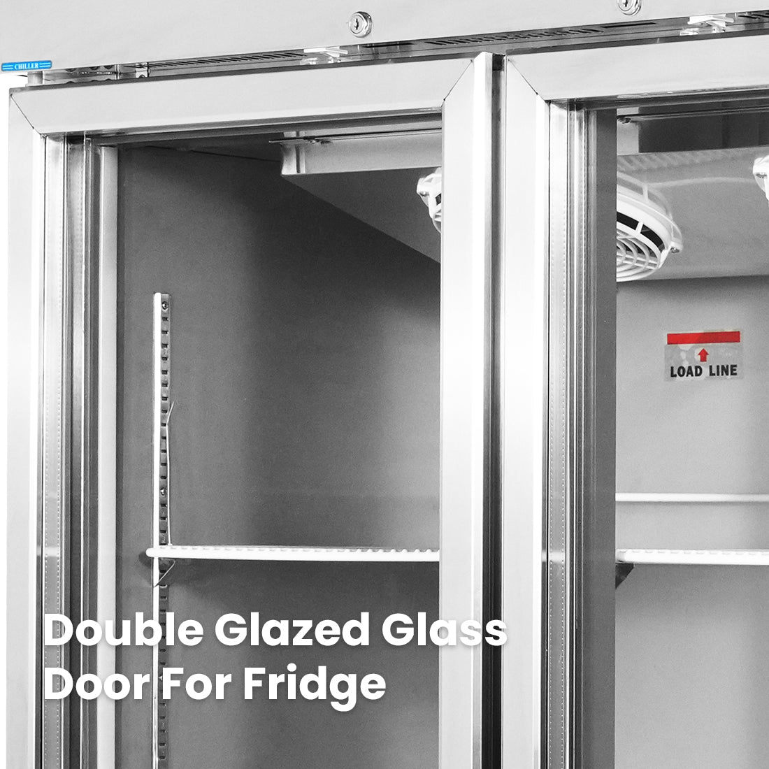 Image of Thermaster SUCG1000 Double Door Upright Display Fridge