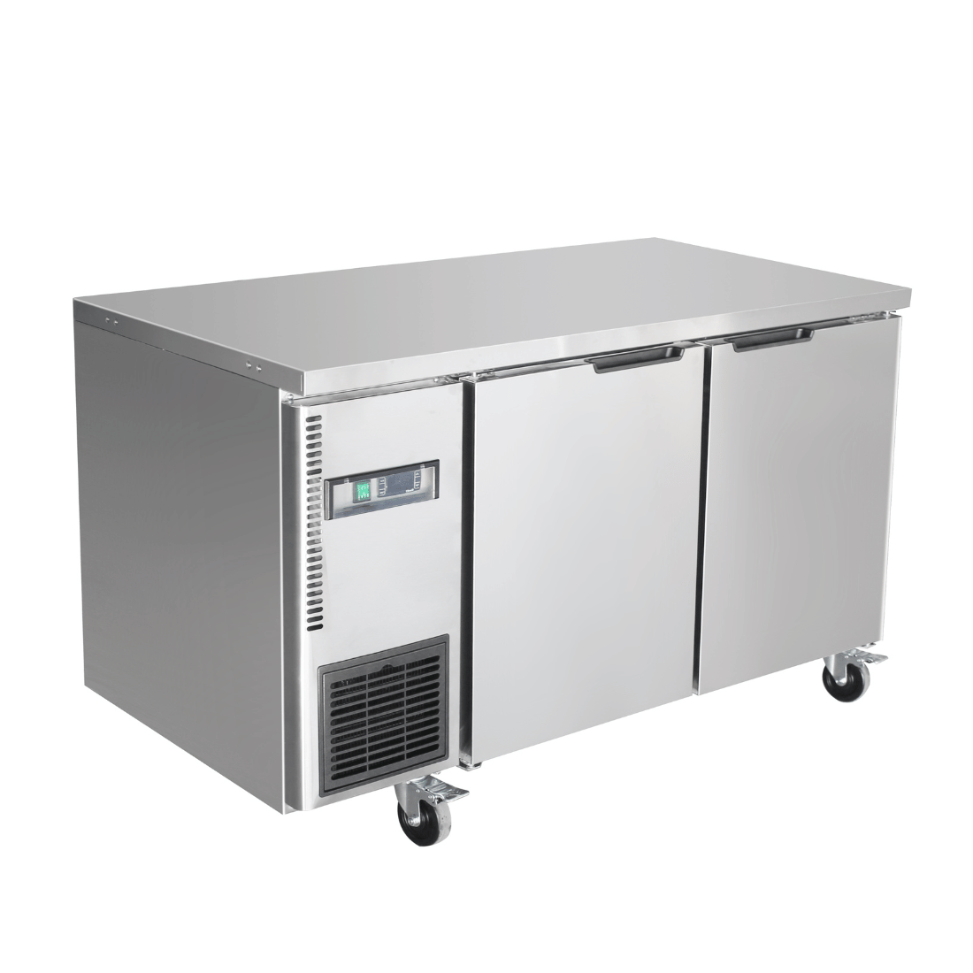 Image of Thermaster TS1200TN Stainless Steel Double Door Workbench Fridge