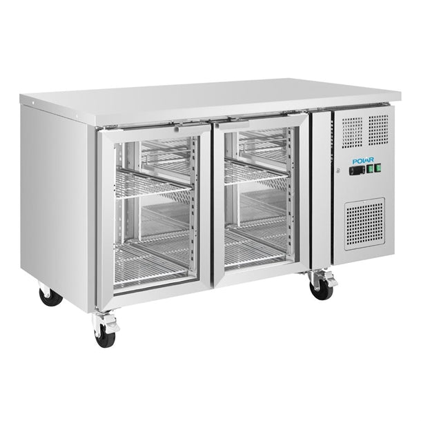 Image of Polar UA068-A U-Series 2 Door Counter with Glass Doors