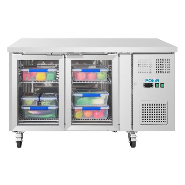 Image of Polar UA068-A U-Series 2 Door Counter with Glass Doors