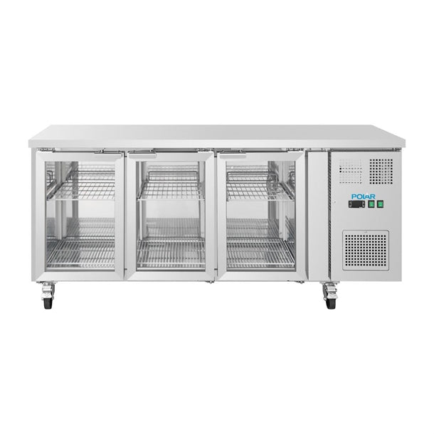 Image of Polar UA069-A U-Series 3 Door Counter with Glass Doors