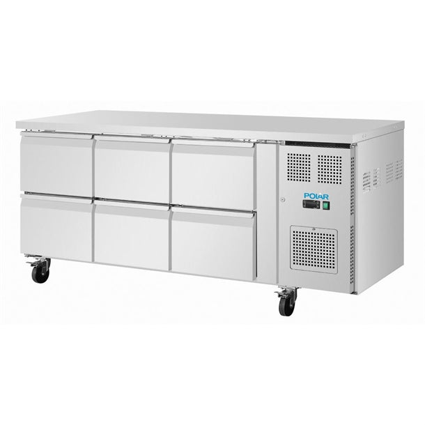 Image of Polar UA101-A U-Series Six Drawer Gastronorm Counter Fridge