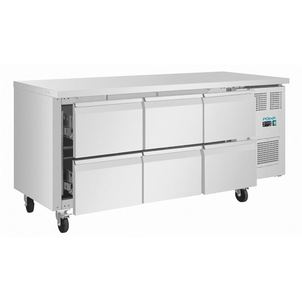 Image of Polar UA101-A U-Series Six Drawer Gastronorm Counter Fridge