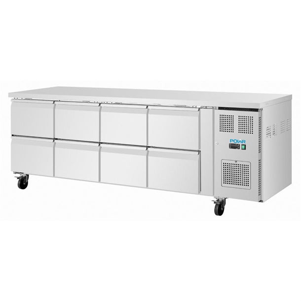 Image of Polar UA102-A U-Series Eight Drawer Gastronorm Counter Fridge
