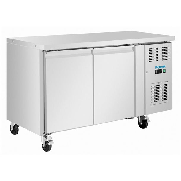 Image of Polar UA105-A U-Series Double Door Slimline Counter Fridge