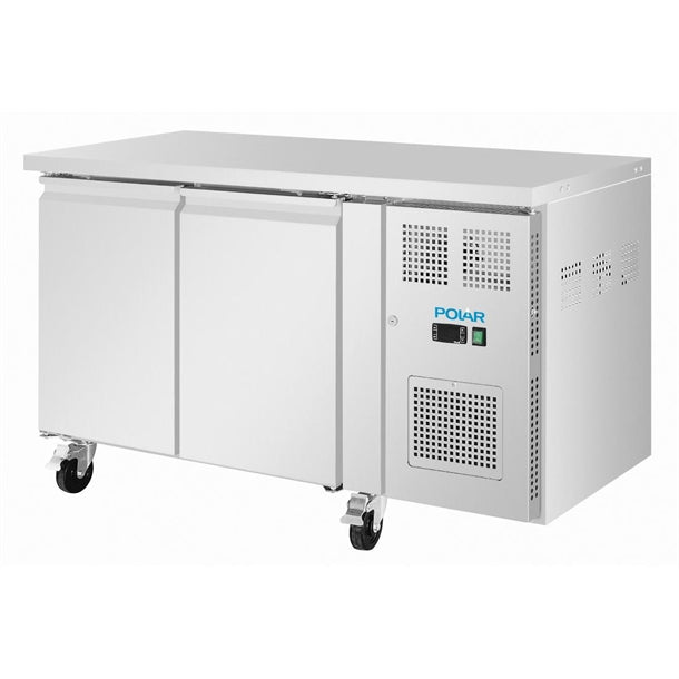Image of Polar UA105-A U-Series Double Door Slimline Counter Fridge
