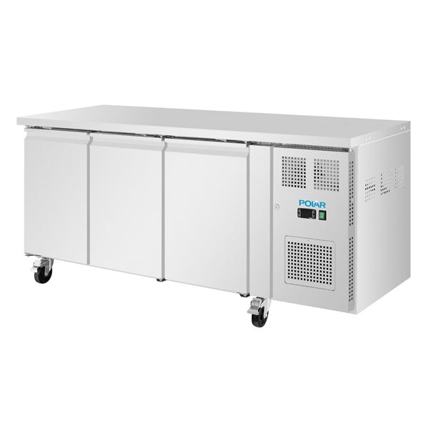 Image of Polar UA106-A U-Series Triple Door Slimline Counter Fridge