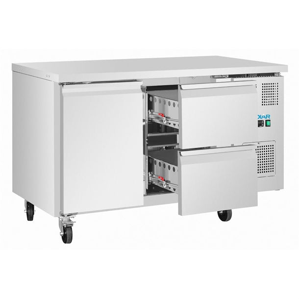 Image of Polar UA108-A U-Series 1 Door & 2 Drawer Counter Fridge