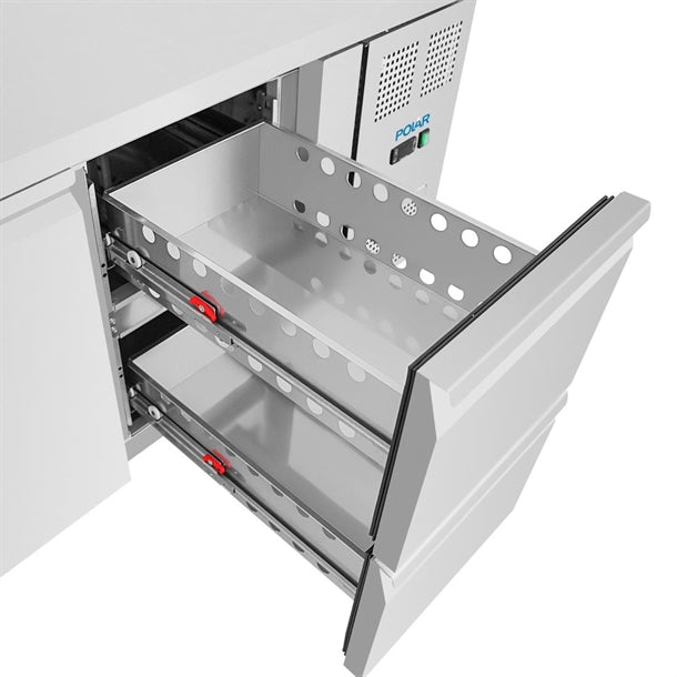 Image of Polar UA108-A U-Series 1 Door & 2 Drawer Counter Fridge