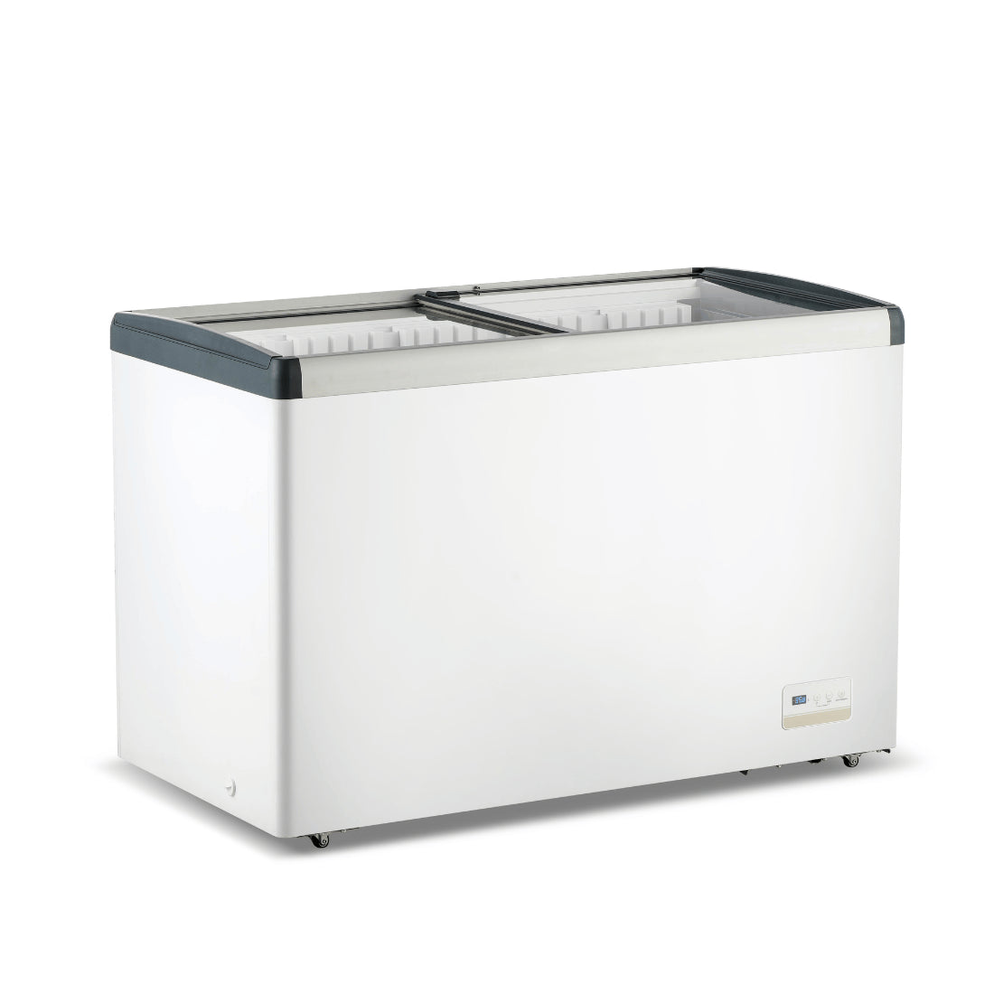 Image of Thermaster WD396G 396L Chest Freezer with Flat Glass Sliding Lids