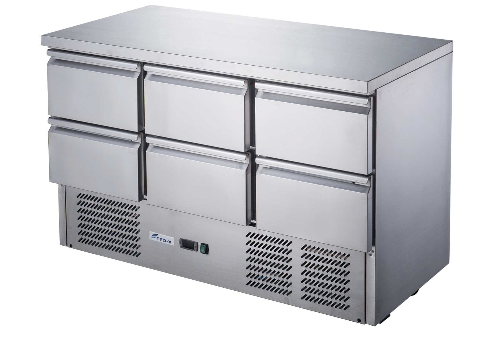 Image of FED-X XGNS1300-6D Six Drawer Compact Workbench Fridge