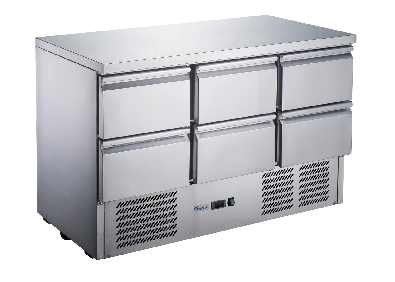 Image of FED-X XGNS1300-6D Six Drawer Compact Workbench Fridge