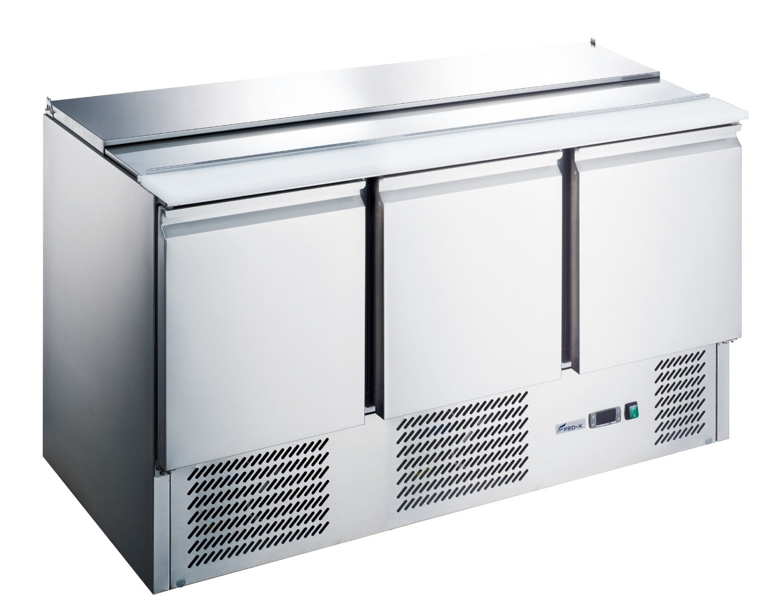 Image of FED-X XGNS1300S Three Door Salad Prep Fridge