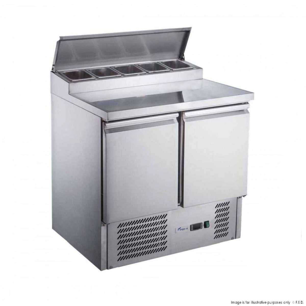 Image of FED-X XGNS900D Two Door Salad Prep Fridge