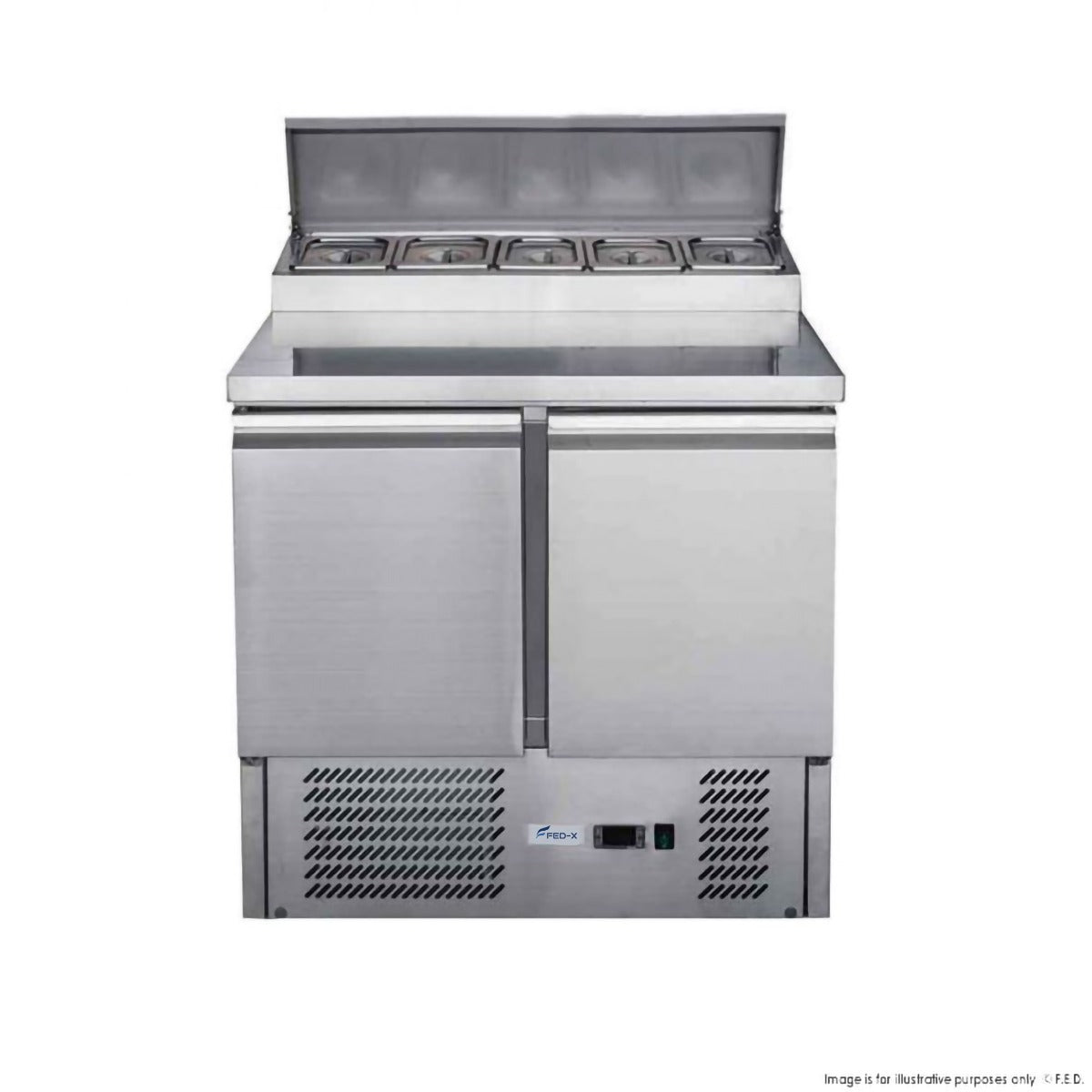 Image of FED-X XGNS900D Two Door Salad Prep Fridge