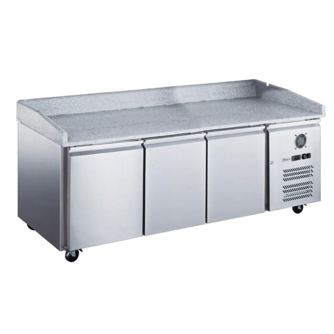 Image of FED-X XPZ3600TN Three Door Standard Saladette On Castors